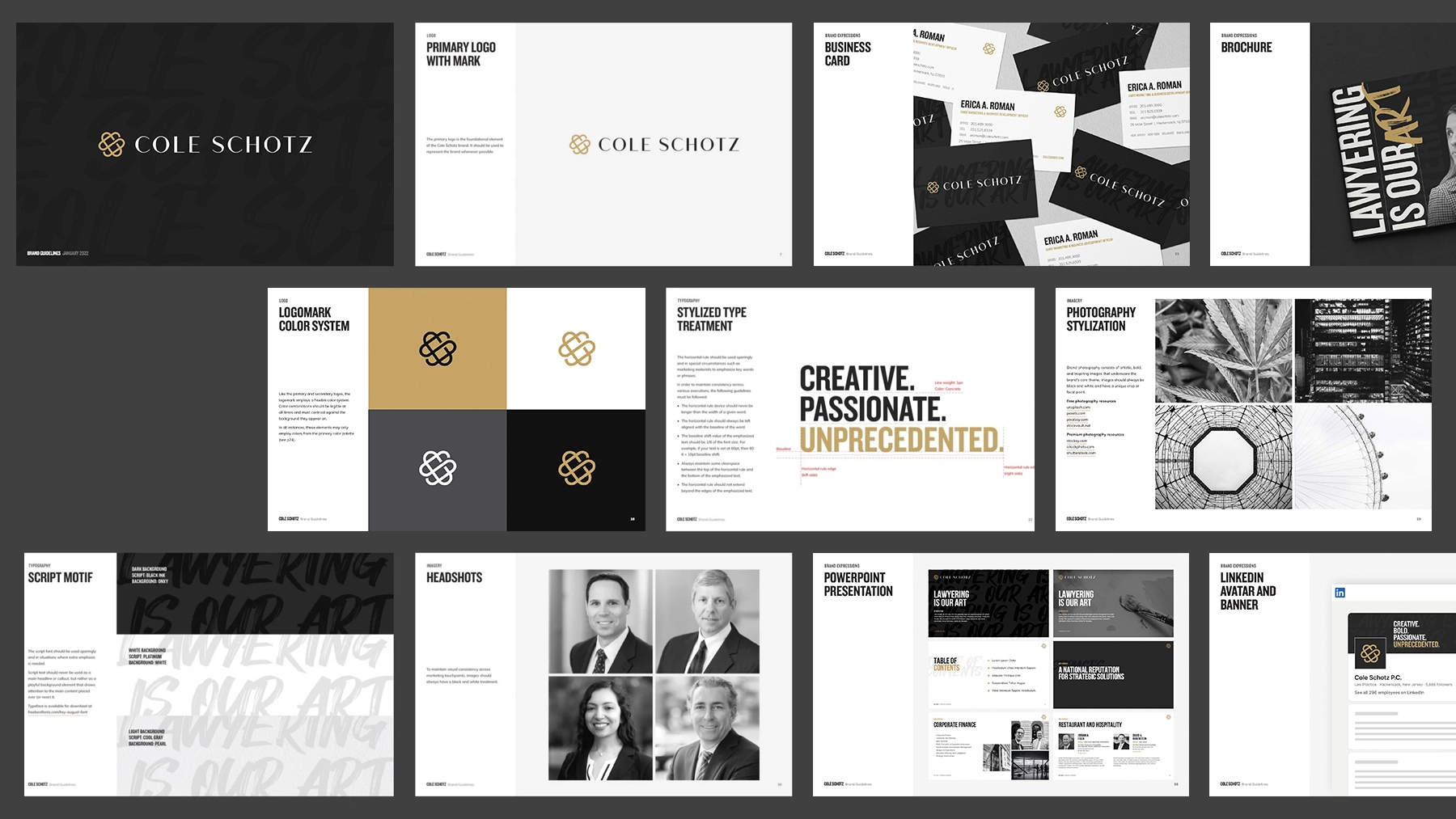 Brand guidelines and application system