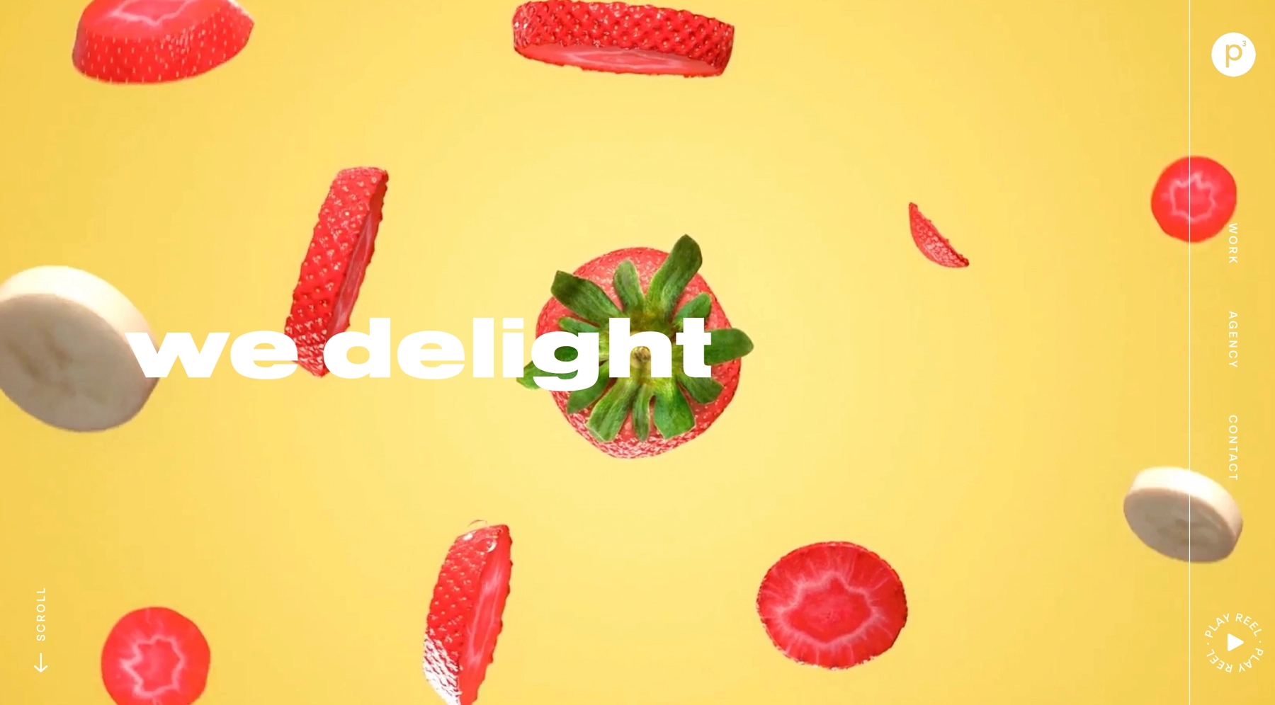 The website's opening experience