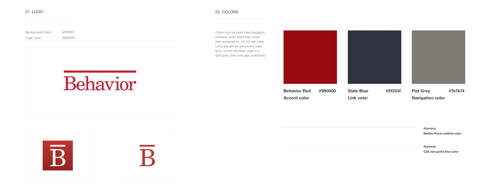 Behavior Design Styleguide