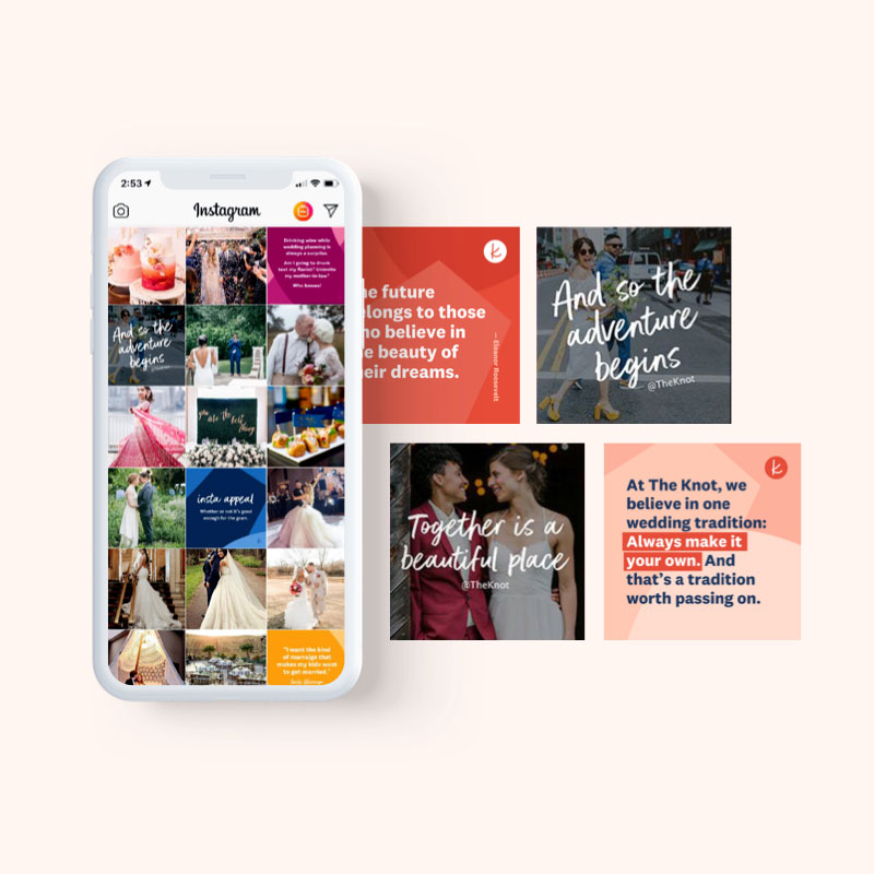 The Knot Social Media Design